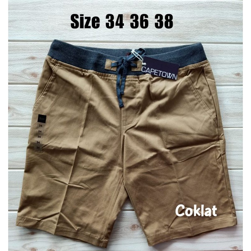 A CELANA PENDEK JUMBO PRIA DEWASA CAPETOWN ORI TRANSMART BRANDED PINGGANG KARET