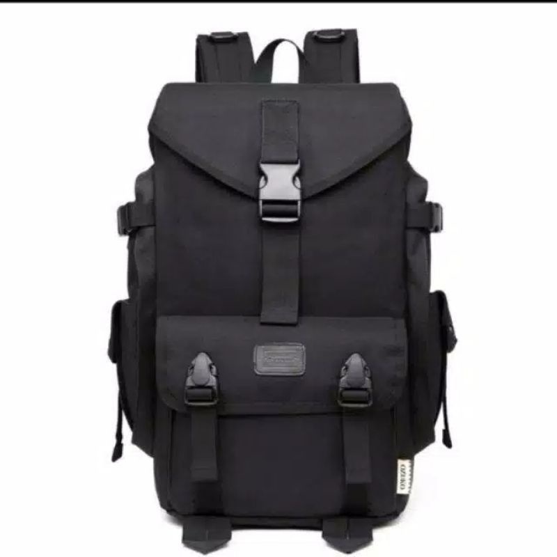 BACKPACK TAS RANSEL HITAM TRAVEL RENANG UNTUK BAJU SEKOLAH KERJA KULIAH PRIA WANITA COWOK CEWEK TERJANGKAU