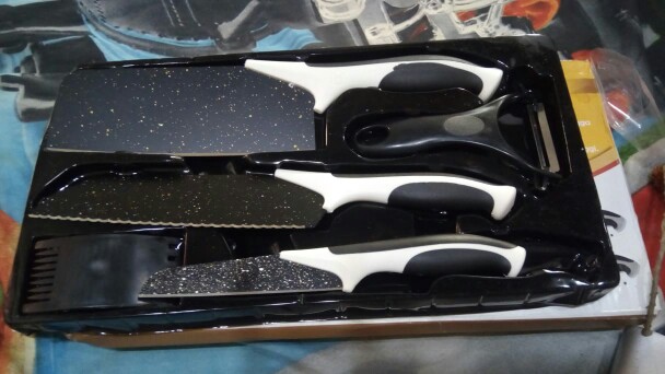 Set Pisau Dapur Isi 5pcs Hitam / Pisau Set 5pcs Murah Grosir