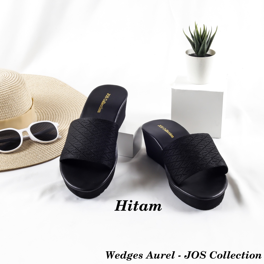 JOS Collection - Aurel Wedges Selop Wanita Tinggi 7 cm