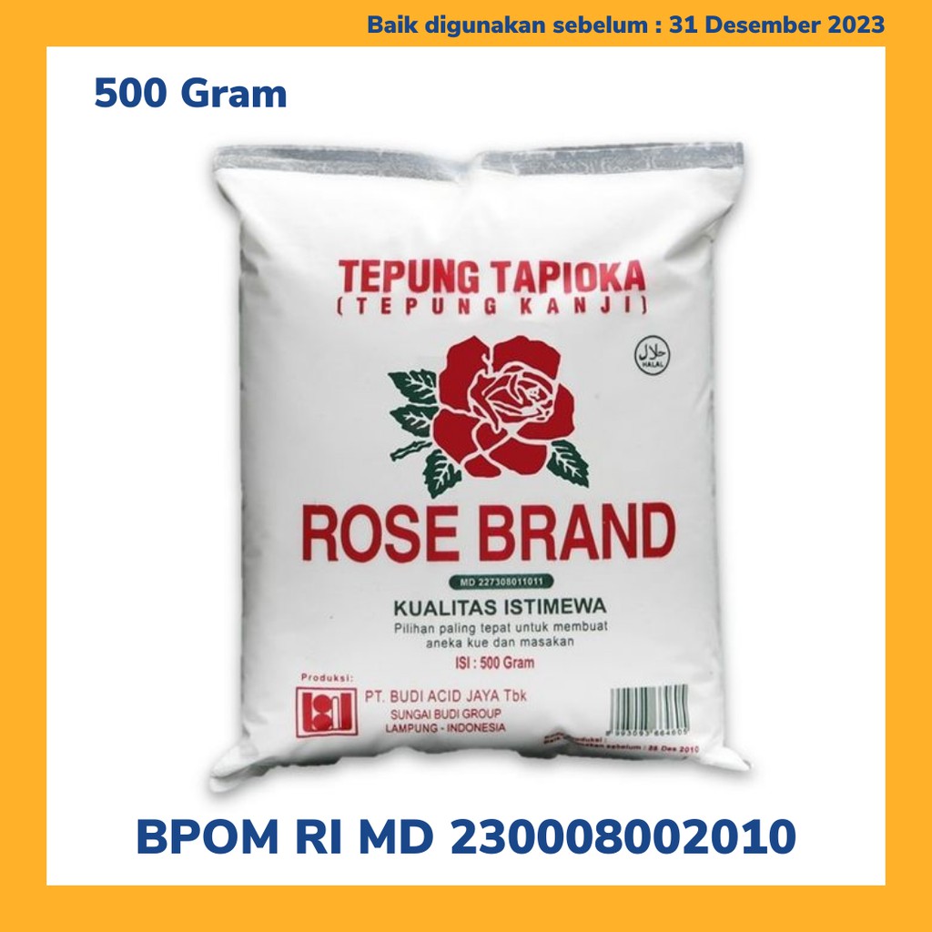 

Tepung Tapioka Rose Brand 500 Gram | Aci | Kanji Rosebrand 500gram