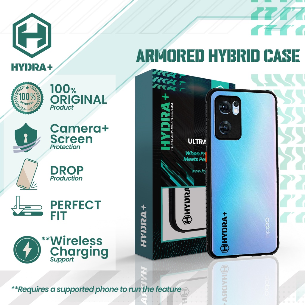 HYDRA+ OPPO RENO 7 5G Armored Clear Hybrid Case - Casing Hardcase Soft