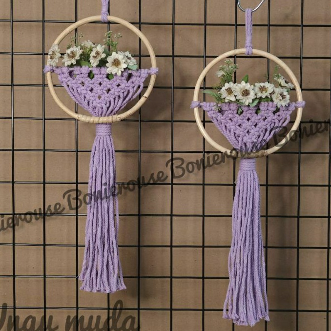 Macrame wall hanging/ hiasan dinding macrame rotan / dekorasi dinding aesthetic