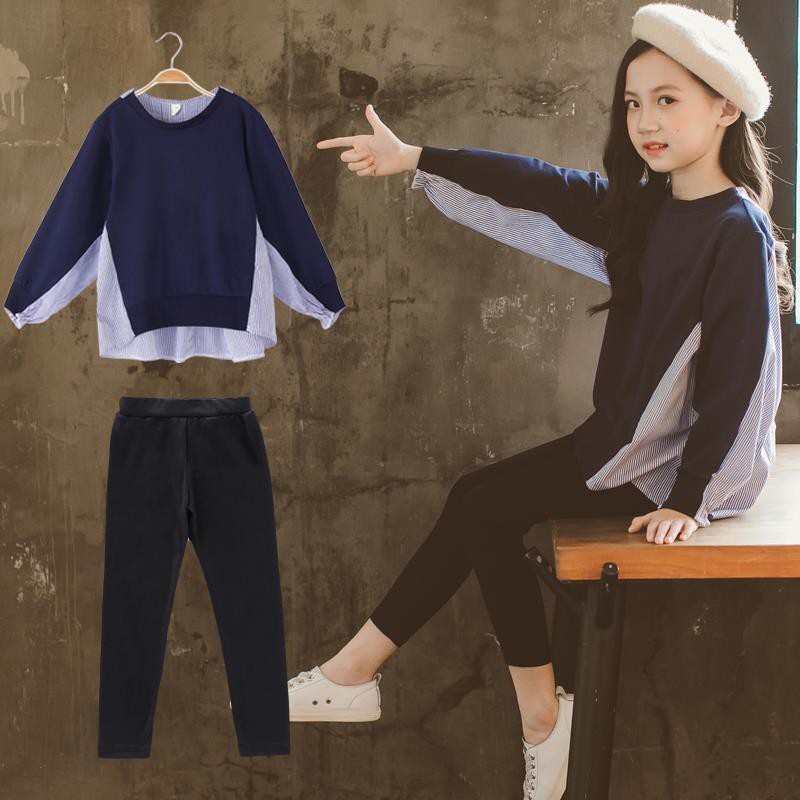 Setelan Kaos T shirt Korea Anak Perempuan  Lengan Panjang 