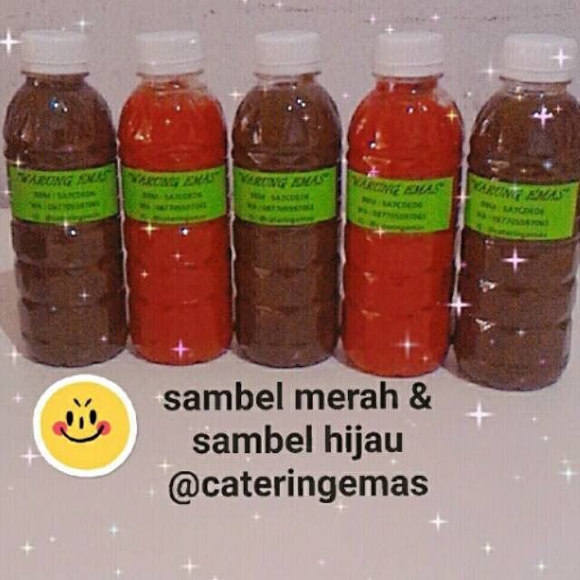 

Sambel merah dan sambel hijau