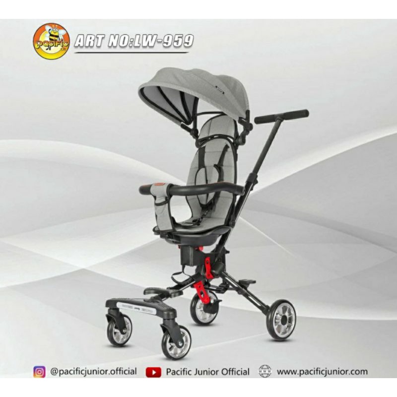 Magic Stroller Pacific Lw 959 Rebah Kanopy Putar Jok