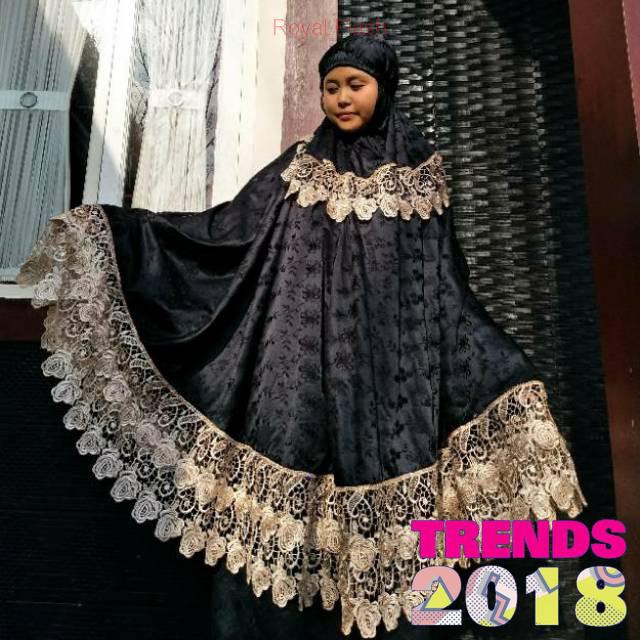 MUKENA MODERN|| MUKENA PRADA HITAM TERMEWAH SUTRA SWAROVSKY TERBARU