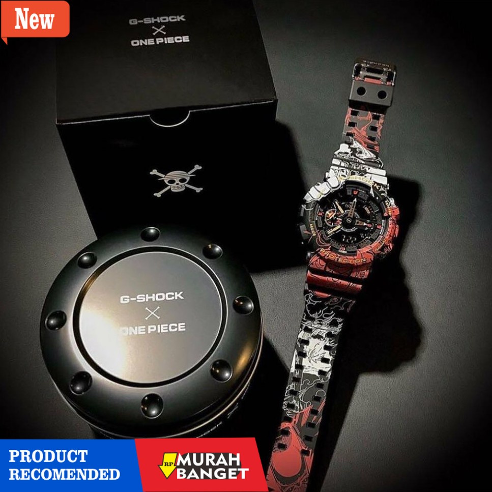 Jam analog pria terbaik- Asli Jam Tangan Pria G-SHOCK X ONE PIECE ANIME ORIGINAL CASIO FULL SET PROM