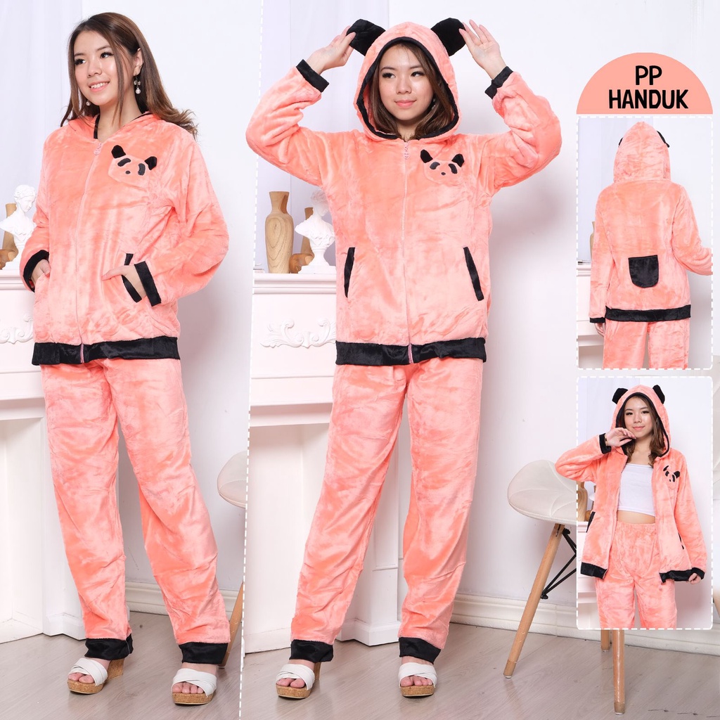 baju tidur PP wanita bahan bludru import ( seperti selimut)