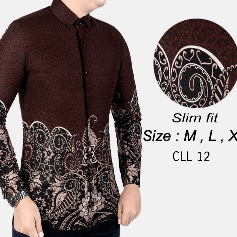 Baju Batik Pria Slimfit Original