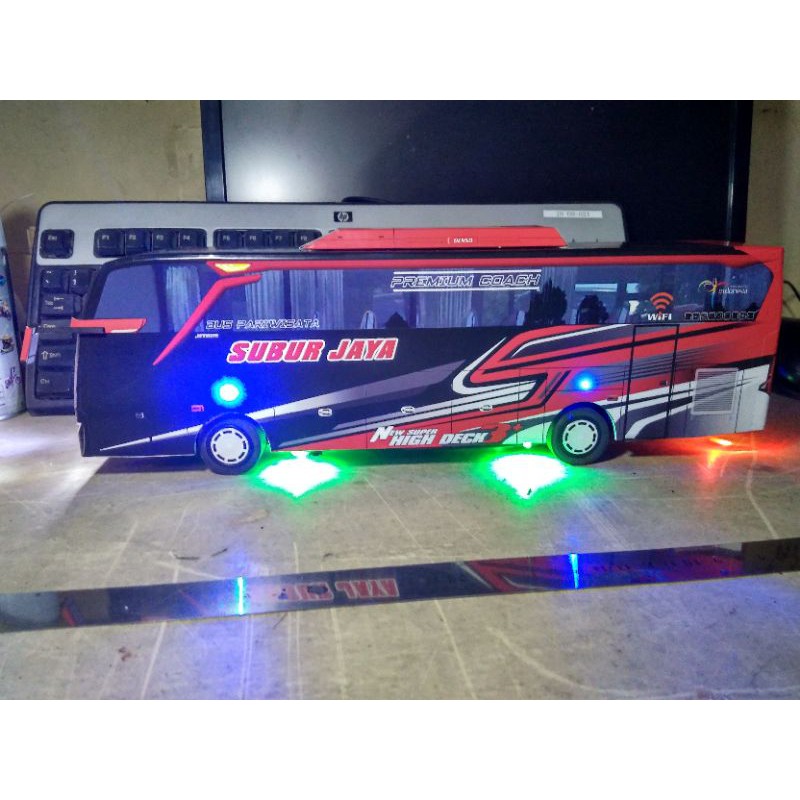 Miniatur bus RC remot control cas Subur jaya Galaxy