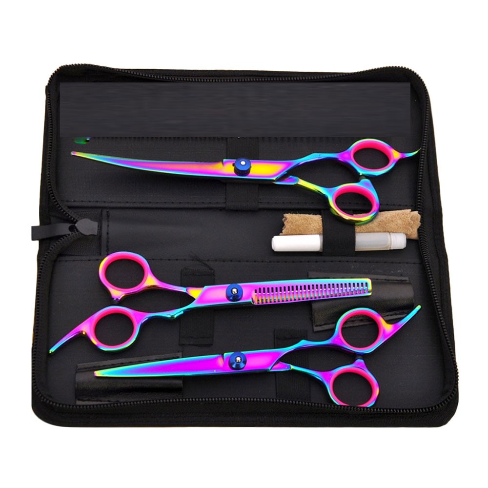 Set Gunting Grooming Bulu Hewan Peliharaan - 62HRC - OMHX74MZ Mix Color