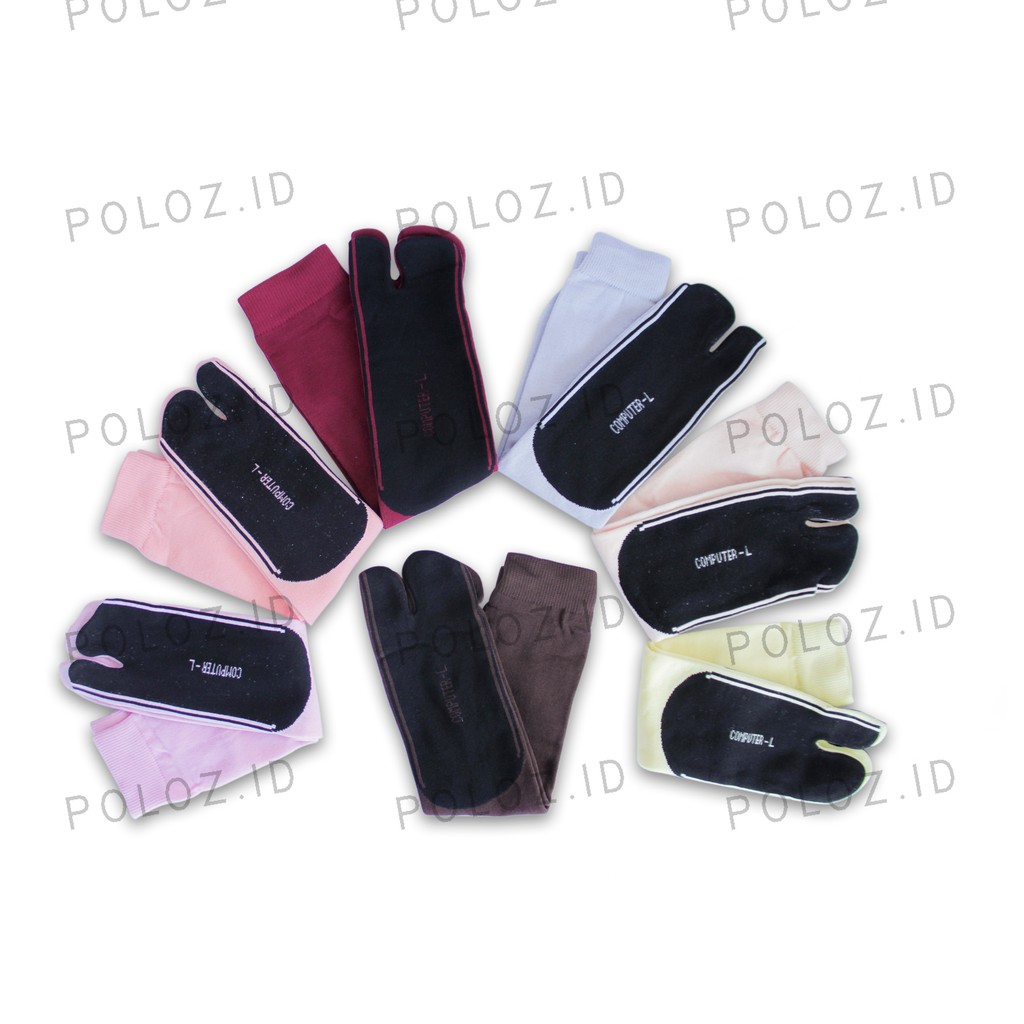 KAOS KAKI JEMPOL MUSLIMAH TELAPAK HITAM KAOS KAKI JEMPOL PANJANG KAOS KAKI PANJANG CEWE-RANDOM WARNA