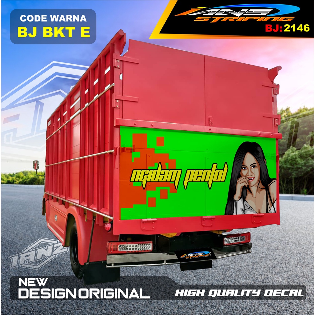 STIKER DECAL PINTU BAK BELAKANG TRUK KEREN / VARIASI STIKER BAK BELAKANG TRUK TERMURAH / STIKER PINTU BELAKANG TRUK