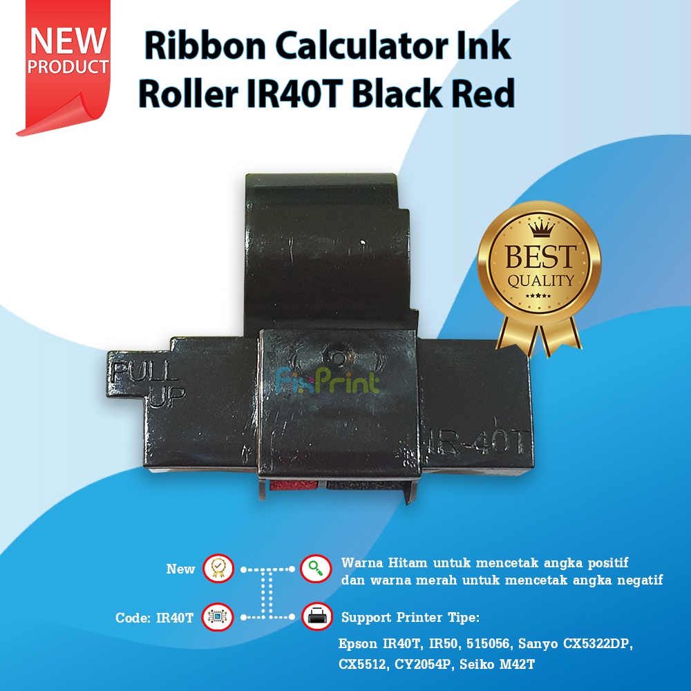 Ribbon Calculator Ink Roller IR40T Black Red Tinta Kalkulator IR-40T B/R For K-Sio HR-110 2620 FR520