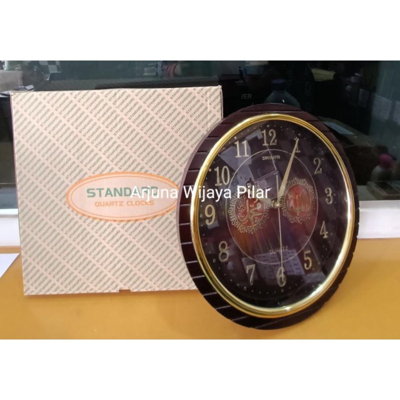 JAM DINDING BESAR KALIGRAFI ARAB JUMBO DIA METER 40CM + BUBBLEWRAP + KERDUS