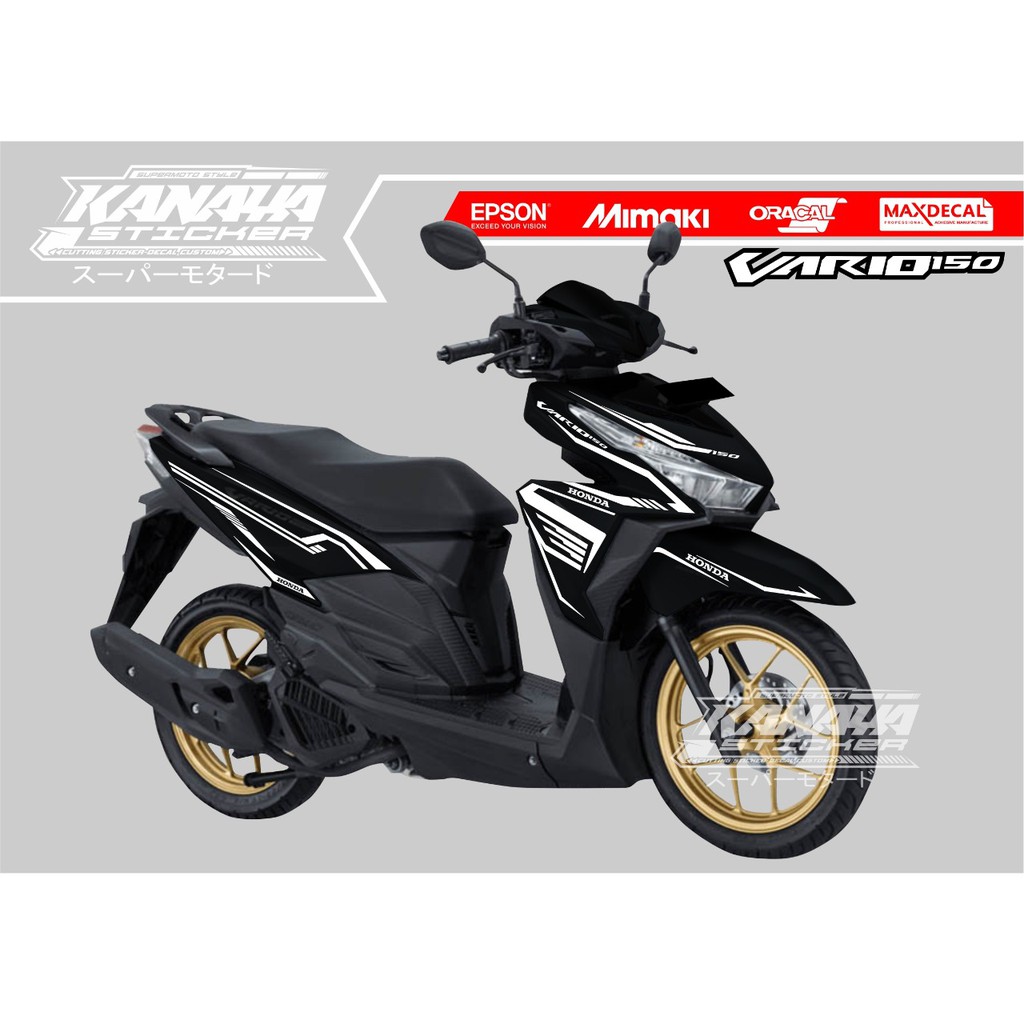 Sticker Cutting Vario 150 Striping Honda Vario 150 Desain Terbaru Warna Putih
