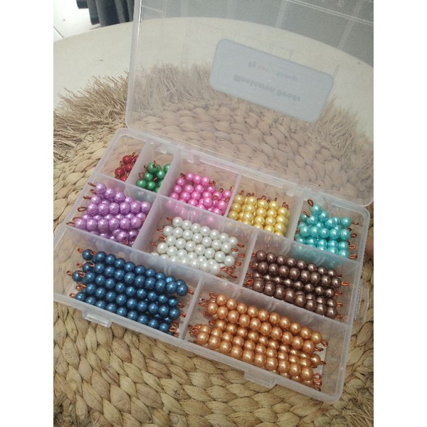 

Montessori Math Beads / Decanomial Beads (paket lengkap)/manik Montessori/manik berhitung
