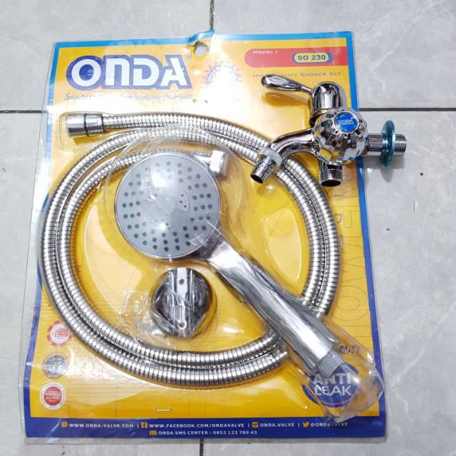 Paket shower mandi onda S0230 + kran cabang onda