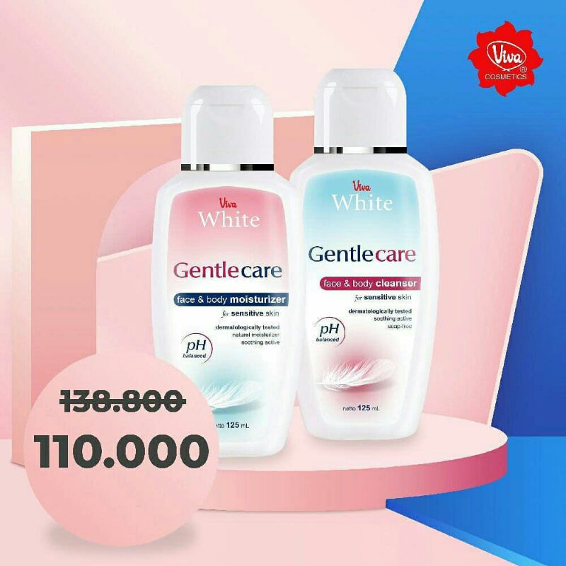 Paket 1 Gentle Care Cleanser 1 Gentle Care Moisturizer 125 ML Viva