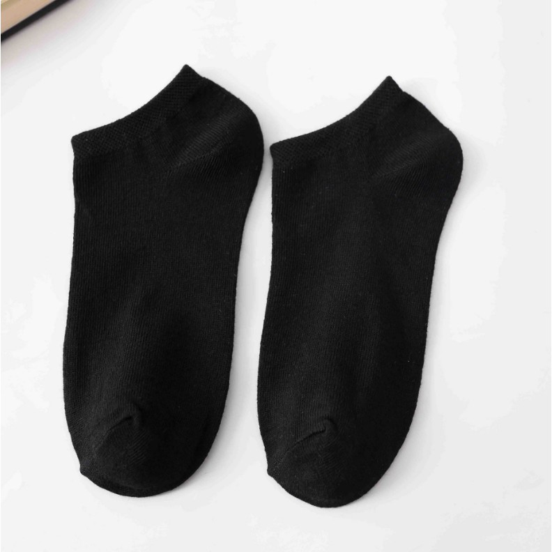 Kaos Kaki Bear Brown dan Daisy Pendek Mata Kaki Wanita Lucu Unik-Polos-Hitam