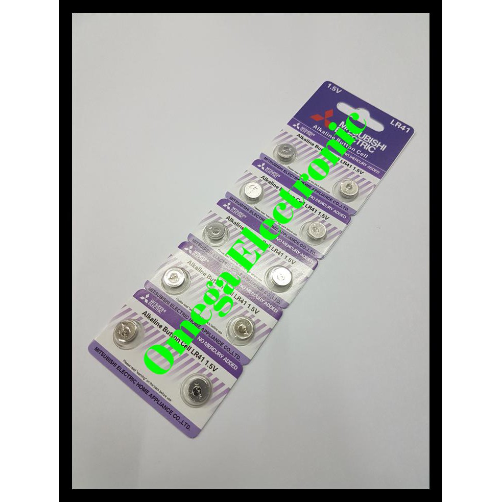 ORIGINAL Mitsubishi LR41 Baterai Battery Batre LR 41 AG 3 AG3 Kode 12
