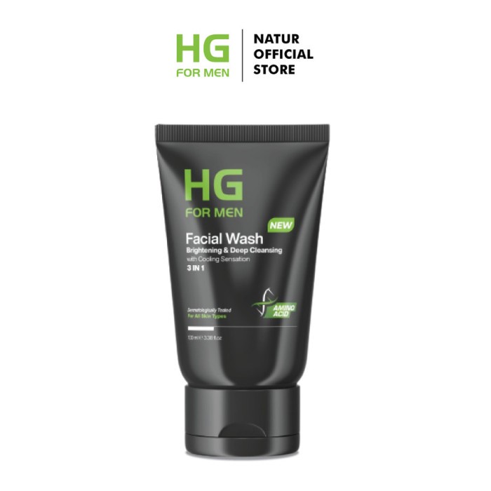 HG For Men Facial Wash Brightening &amp; Deep Cleansing 100 ml