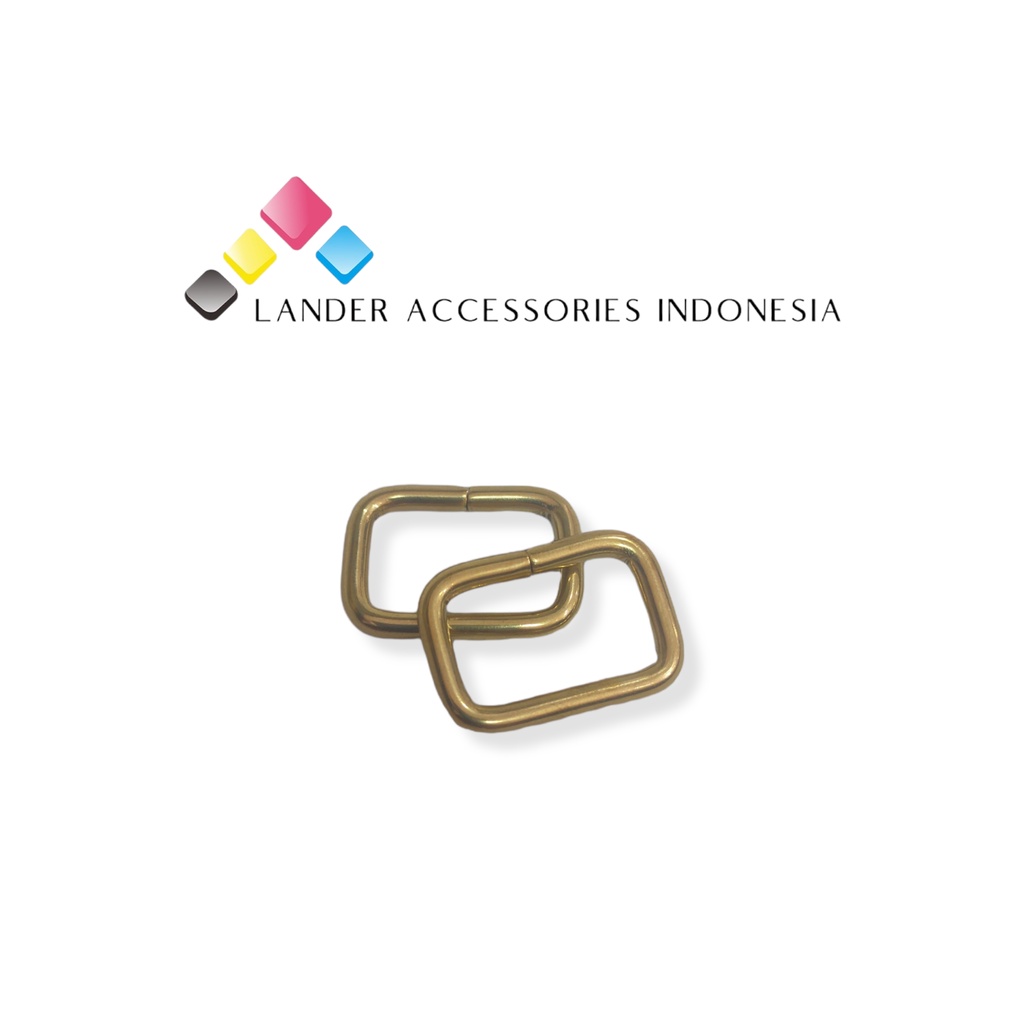 Lander Ring Brass Kotak Ring tas 2pcs - Aksesoris tas