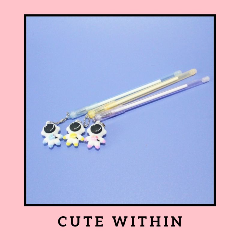 

Pulpen gel gantungan astronot - pena lucu pen gel bolpoin bulpen warna warni unik alat tulis hadiah anak sekolah & kantor stationery cute karakter kartun luar angkasa astronaut galaxy rocket semesta