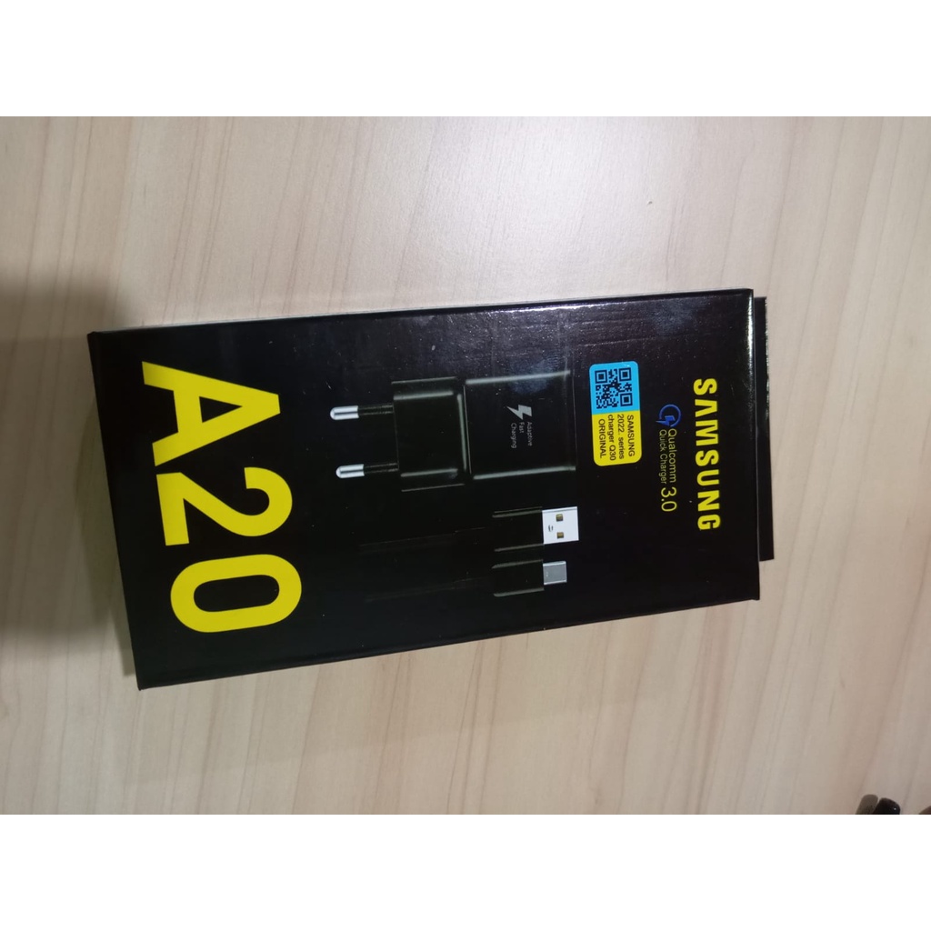 CHARGER SAMSUNG A20 3.0 QUALCOM TRAVEL CHARGE HP FASTCHARGING CASAN HANDPHONE