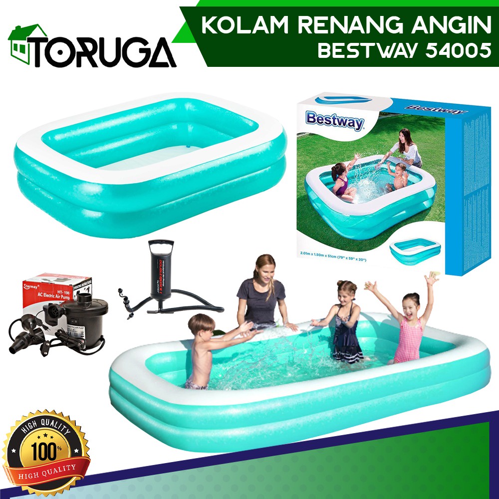 Kolam Renang Anak Bestway Kotak Polos Besar JUMBO Family Pool 54005