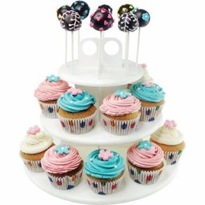 Cupcake Tier Cake Stand cakepop stik coklat stik permen multifungsi