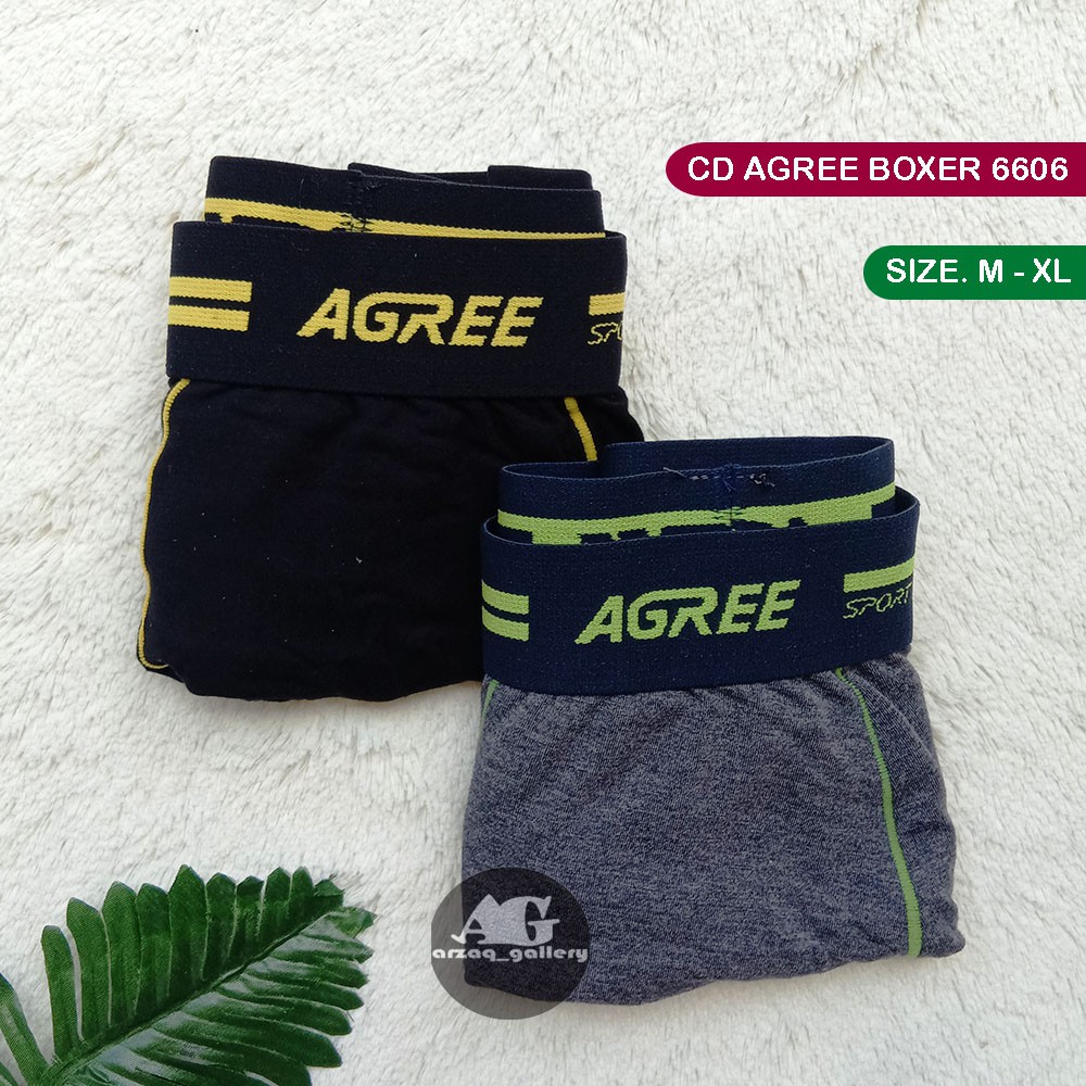 [2 pcs] Boxer Agree 6606  | Celana dalam pria dewasa boxer