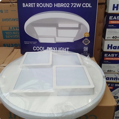 Hannochs LED Baret Round HBR02 72W Cahaya Putih