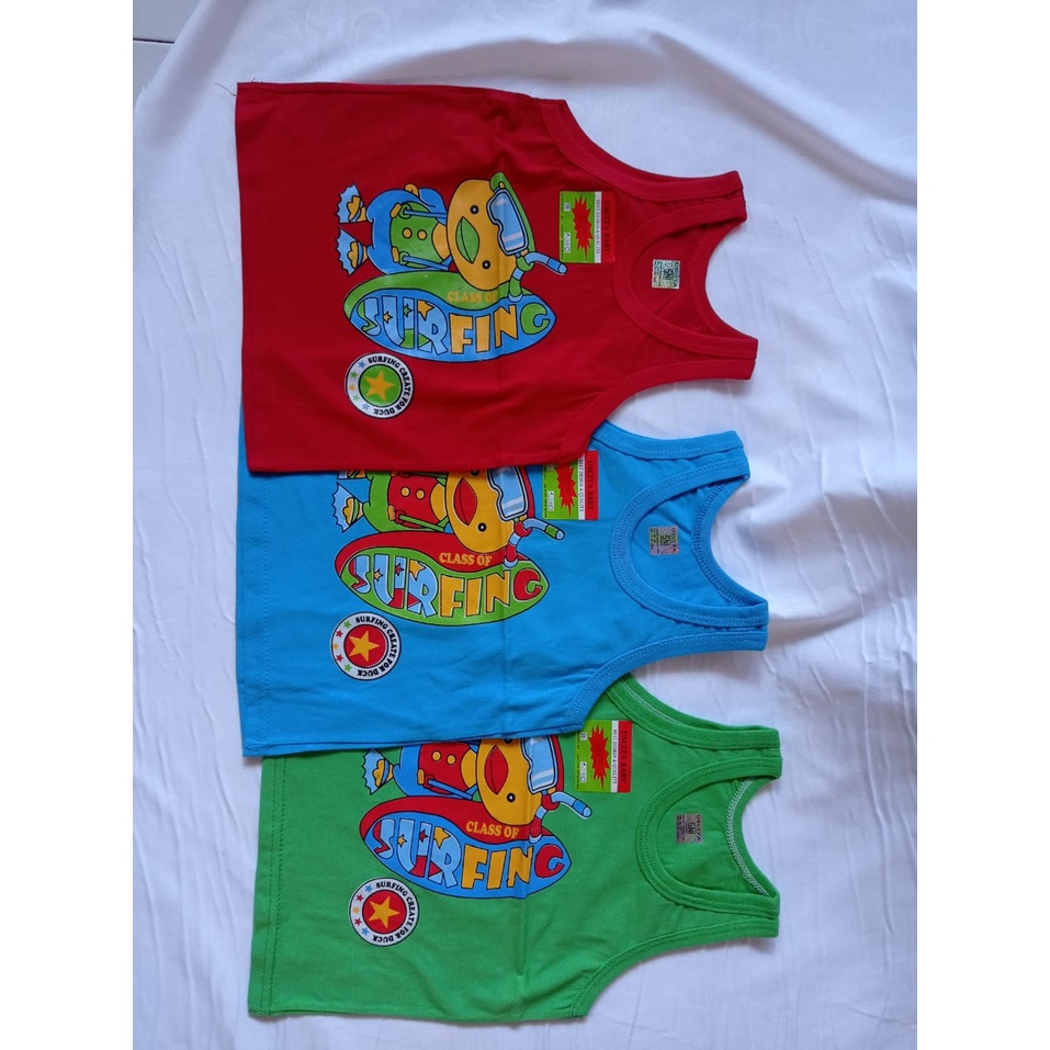 USCITA BABY | ATASAN BAJU SINGLET TANPA LENGAN ANAK KIDS WARNA MOTIF POLICE OTW