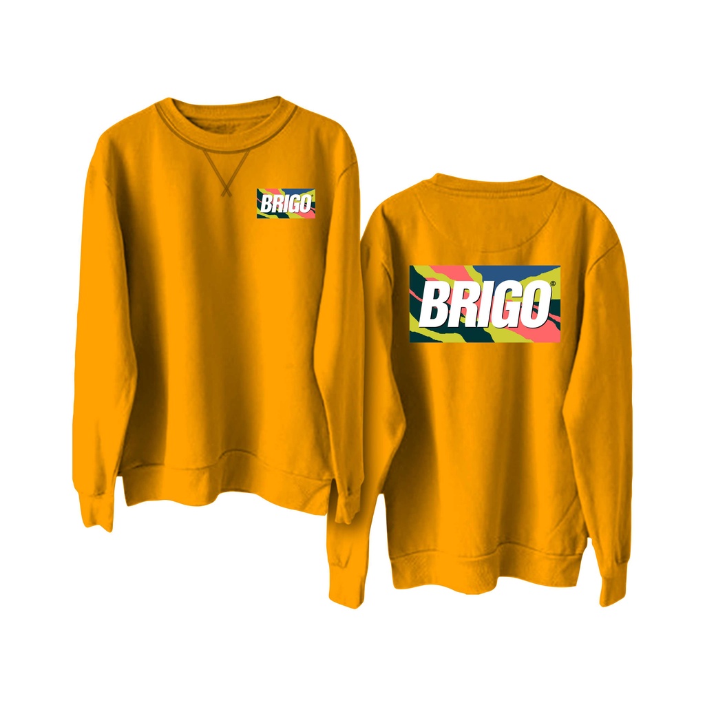 Sweater Crewneck BRIGO bstrak Sablon DTF Fleece Cotton II BRIGO Basic Sweatshirt  Abstrak II M-XXL (Pria &amp; Wanita) Free stiker&amp;Gantungan Kunci