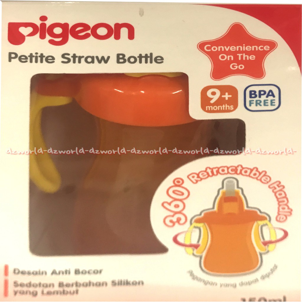 Pigeon Petite Straw Bottle 9+Month Training Cup Straw Cup Gelas Minum Bayi