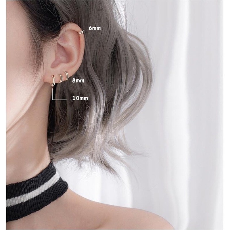 We Flower Anting Stud Silver s925 Bentuk Bola Spiral Minimalis Untuk Pria Dan Wanita