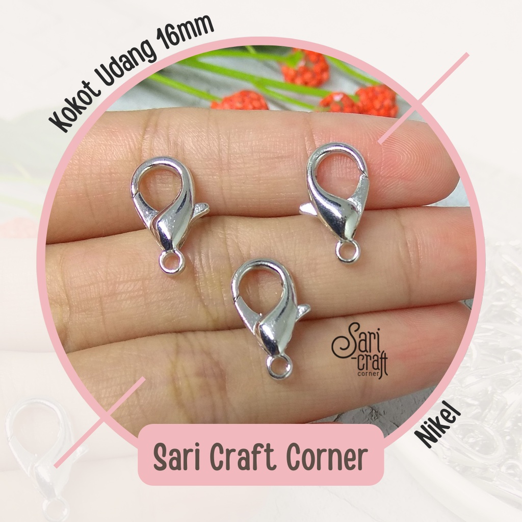 Kait Udang 16mm Nikel - Kokot Udang Lobster Clasp