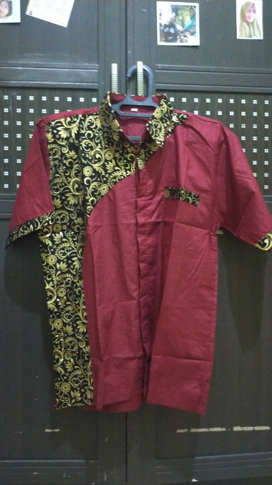Seragam Batik, Kemeja Batik,baju Kombinasi Batik,polos Kombinasi Batik,batik Pdh,kerja Batikterlaris