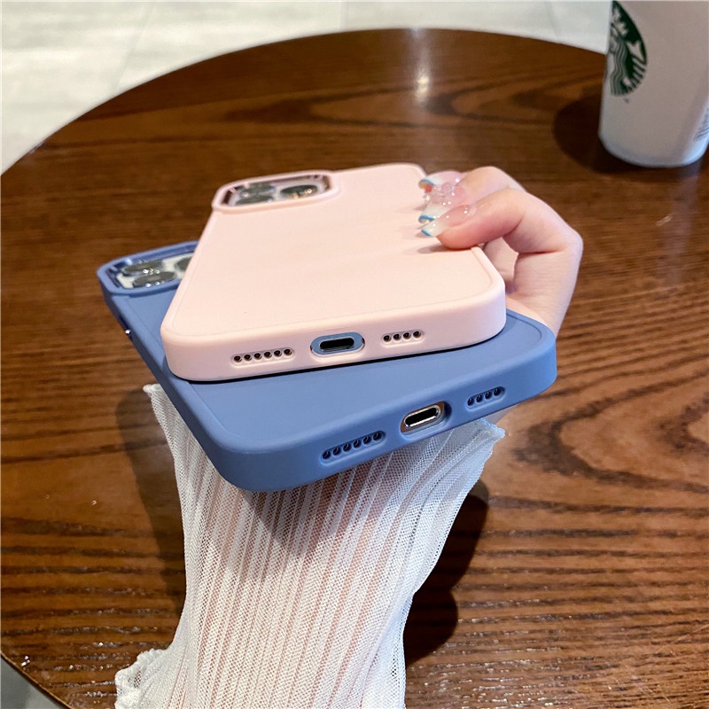 Hard Case Pelindung Lensa Kamera Bahan Silikon Logam Tahan Banting Untuk iPhone 11 12 13 Pro Max