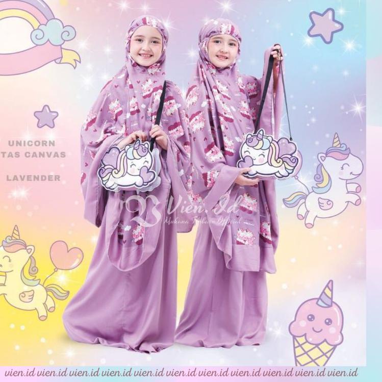 LANGSUNG ATC.. Vien.id - Mukena anak usia 6 7 8 9 10 tahun katun rayon adem lucu / mukenah anak pere