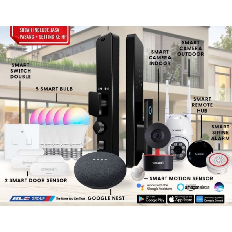Onassis Paket Dinamis Smart Lock Smart Living Smart Security Smart Lock Digital Lock Home security