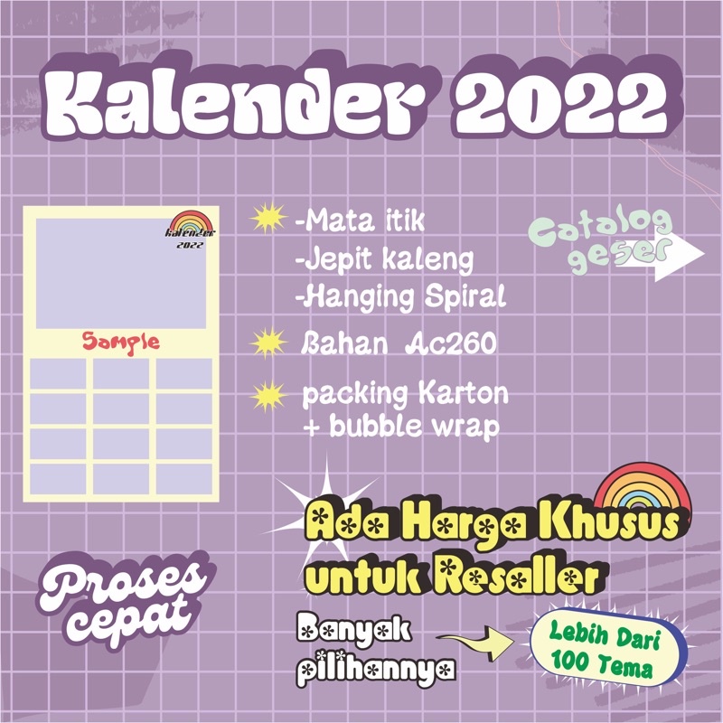 

KALENDER 2022 CUSTOM FOTO MURAH