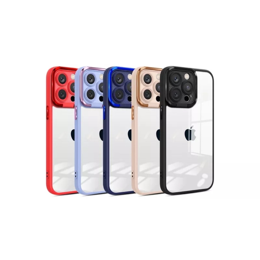 Electroplated Fuze Hybrid Invisible Ring Camera Protection Stand iphone X Xr Xs max 11 13 pro max 13 pro Case Cover Casing