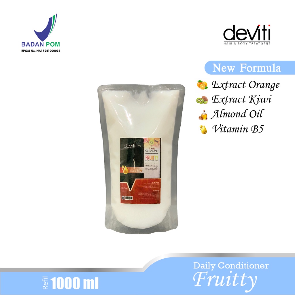 Deviti Refill Hair Conditioner Extract Fruitty 1L Melembutkan Rambut