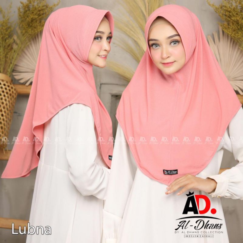(Original Aldhans) LUBNA•• hijab instan jersey polos