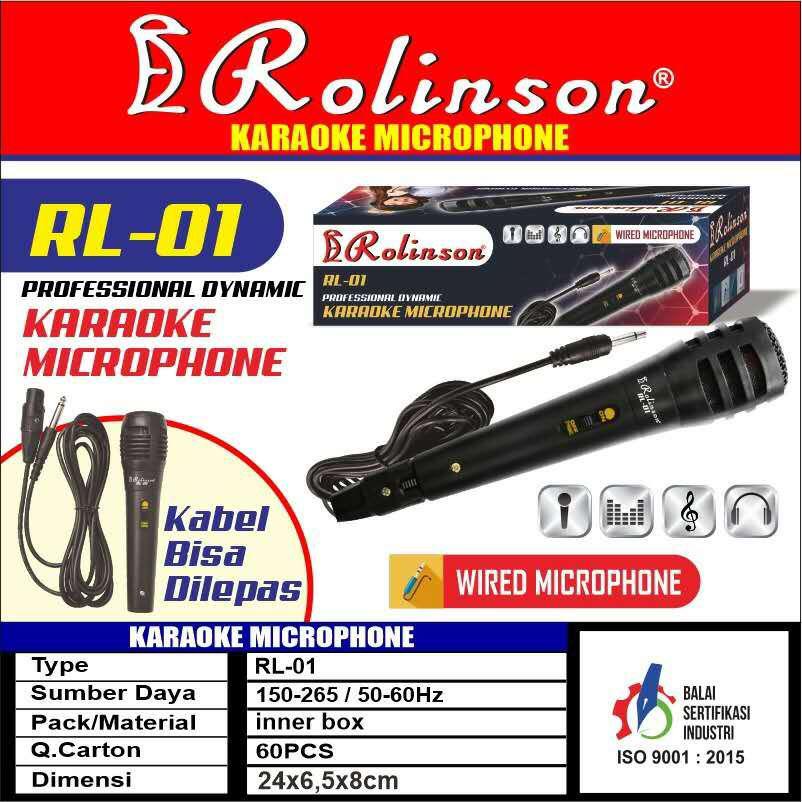 Mikrofon Karaoke RL-01 Mic Kabel Mix Rolinson Microphone