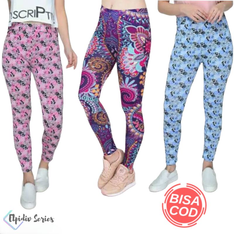 Legging Panjang Motif  /Legging Panjang Wanita Motif