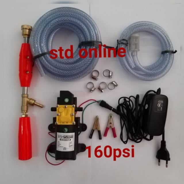 100watt 160psi adaptor 7A  doorsmeer alat cuci motor mobil tekanan tinggi steam dc  alat cuci ac